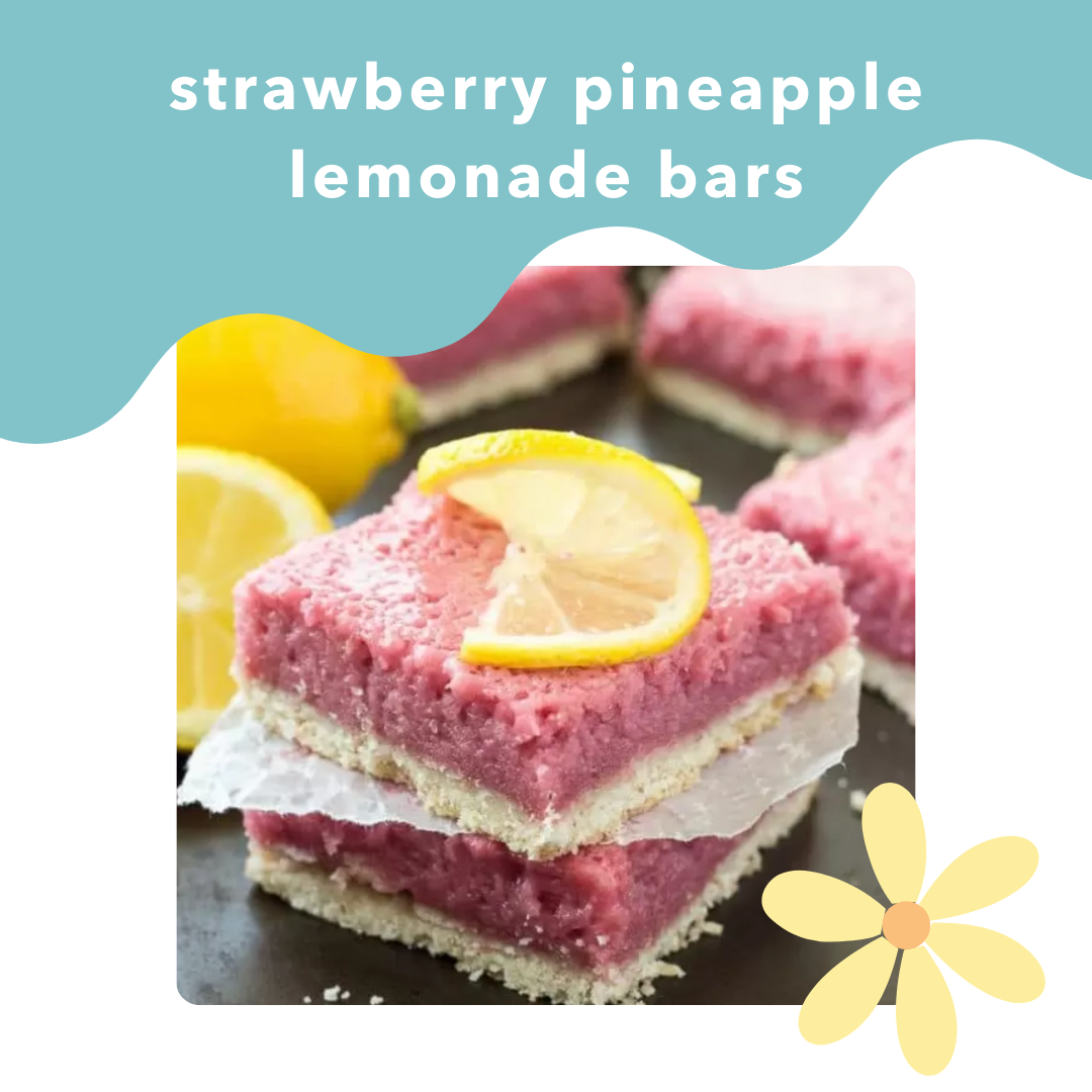 Spring Fun In The Kitchen — Strawberry Pineapple Lemonade Bars