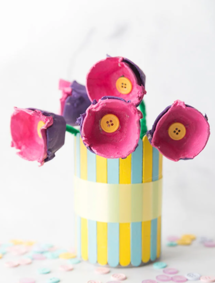 Blooming Creativity — Recycled Egg Carton Flowers Craft